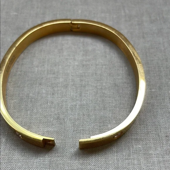 Gold Plated Bracelet for Women with Cubic Zirconia Stones Stainless Steel - Picture 7 of 9